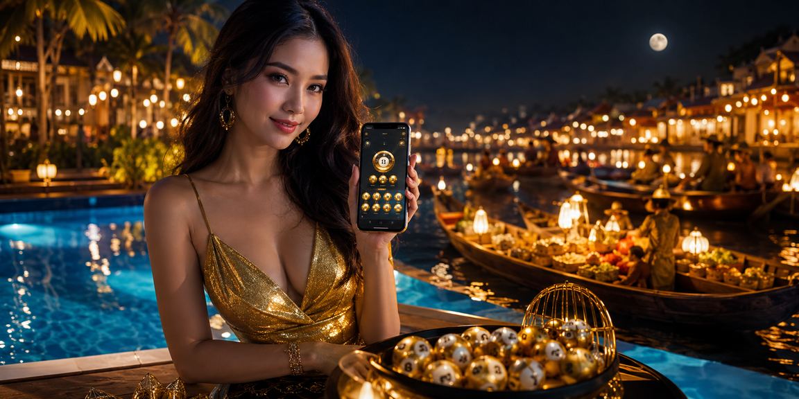 Người dùng tại Phú Quốc thư giãn và tham gia xổ số trực tuyến trên điện thoại bên bờ biển